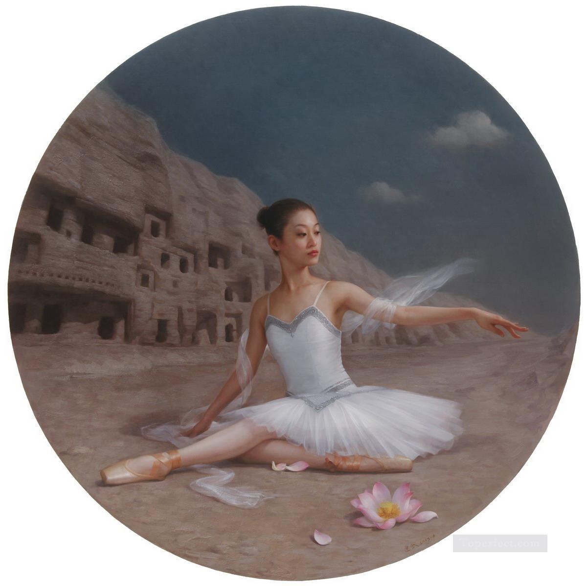 leftover dream Dunhuang Chinese girl Oil Paintings